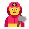 Man Firefighter Flat Default Element from Fluent Emoji Flat Set