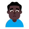 Man Frowning Flat Dark Element from Fluent Emoji Flat Set