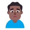 Man Frowning Flat Medium Dark Element from Fluent Emoji Flat Set