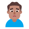 Man Frowning Flat Medium Element from Fluent Emoji Flat Set