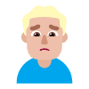 Man Frowning Flat Medium Light Element from Fluent Emoji Flat Set