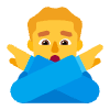 Man Gesturing No Flat Default Element from Fluent Emoji Flat Set