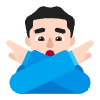 Man Gesturing No Flat Light Element from Fluent Emoji Flat Set