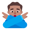 Man Gesturing No Flat Medium Element from Fluent Emoji Flat Set