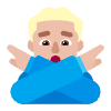 Man Gesturing No Flat Medium Light Element from Fluent Emoji Flat Set