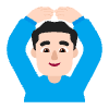 Man Gesturing Ok Flat Light Element from Fluent Emoji Flat Set