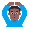 Man Gesturing Ok Flat Medium Dark Element from Fluent Emoji Flat Set