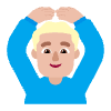 Man Gesturing Ok Flat Medium Light Element from Fluent Emoji Flat Set