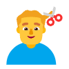 Man Getting Haircut Flat Default Element from Fluent Emoji Flat Set