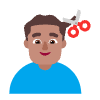 Man Getting Haircut Flat Medium Element from Fluent Emoji Flat Set