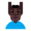 Man Getting Massage Flat Dark Element from Fluent Emoji Flat Set