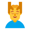 Man Getting Massage Flat Default Element from Fluent Emoji Flat Set