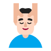 Man Getting Massage Flat Light Element from Fluent Emoji Flat Set