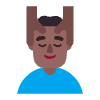 Man Getting Massage Flat Medium Dark Element from Fluent Emoji Flat Set