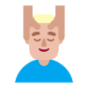 Man Getting Massage Flat Medium Light Element from Fluent Emoji Flat Set