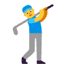Man Golfing Flat Default Element from Fluent Emoji Flat Set