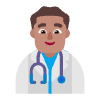 Man Health Worker Flat Medium Emoji from Fluent Emoji Flat Set | Free Download as SVG Vector and Transparent PNG | Streamline emojis