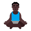 Man In Lotus Position Flat Dark Element from Fluent Emoji Flat Set