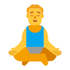 Man In Lotus Position Flat Default Element from Fluent Emoji Flat Set