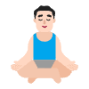 Man In Lotus Position Flat Light Element from Fluent Emoji Flat Set