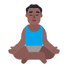 Man In Lotus Position Flat Medium Dark Element from Fluent Emoji Flat Set