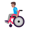 Man In Manual Wheelchair Flat Medium Emoji from Fluent Emoji Flat Set | Free Download as SVG Vector and Transparent PNG | Streamline emojis