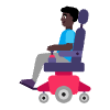 Man In Motorized Wheelchair Flat Dark Element from Fluent Emoji Flat Set