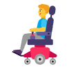 Man In Motorized Wheelchair Flat Default Element from Fluent Emoji Flat Set
