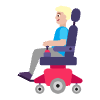 Man In Motorized Wheelchair Flat Medium Light Element from Fluent Emoji Flat Set