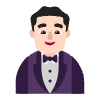 Man In Tuxedo Flat Light Element from Fluent Emoji Flat Set
