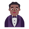 Man In Tuxedo Flat Medium Dark Element from Fluent Emoji Flat Set