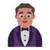 Man In Tuxedo Flat Medium Emoji from Fluent Emoji Flat Set | Free Download as SVG Vector and Transparent PNG | Streamline emojis