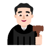 Man Judge Flat Light Element from Fluent Emoji Flat Set