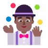 Man Juggling Flat Medium Dark Element from Fluent Emoji Flat Set