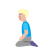 Man Kneeling Flat Medium Light Emoji from Fluent Emoji Flat Set | Free Download as SVG Vector and Transparent PNG | Streamline emojis