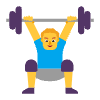 Man Lifting Weights Flat Default Element from Fluent Emoji Flat Set