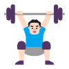 Man Lifting Weights Flat Light Element from Fluent Emoji Flat Set