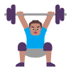 Man Lifting Weights Flat Medium Element from Fluent Emoji Flat Set