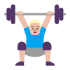 Man Lifting Weights Flat Medium Light Element from Fluent Emoji Flat Set