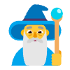 Man Mage Flat Default Emoji from Fluent Emoji Flat Set | Free Download as SVG Vector and Transparent PNG | Streamline emojis