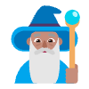 Man Mage Flat Medium Element from Fluent Emoji Flat Set
