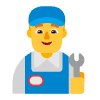 Man Mechanic Flat Default Emoji from Fluent Emoji Flat Set | Free Download as SVG Vector and Transparent PNG | Streamline emojis