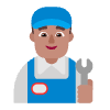 Man Mechanic Flat Medium Emoji from Fluent Emoji Flat Set | Free Download as SVG Vector and Transparent PNG | Streamline emojis