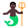 Man Merpeople Flat Dark Element from Fluent Emoji Flat Set