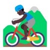 Man Mountain Biking Flat Dark Emoji from Fluent Emoji Flat Set | Free Download as SVG Vector and Transparent PNG | Streamline emojis