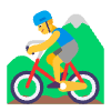 Man Mountain Biking Flat Default Emoji from Fluent Emoji Flat Set | Free Download as SVG Vector and Transparent PNG | Streamline emojis