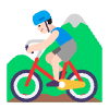 Man Mountain Biking Flat Light Element from Fluent Emoji Flat Set