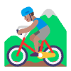 Man Mountain Biking Flat Medium Element from Fluent Emoji Flat Set