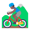 Man Mountain Biking Flat Medium Dark Element from Fluent Emoji Flat Set