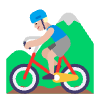 Man Mountain Biking Flat Medium Light Element from Fluent Emoji Flat Set
